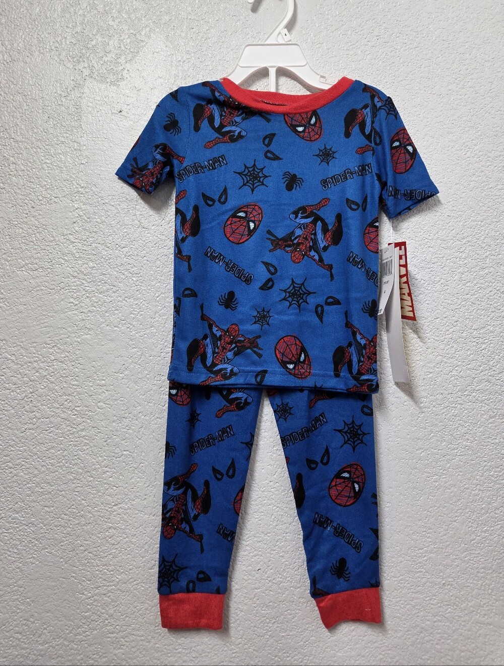 Marvel Blue and Red Spider-Man Kids Pajama Set Nwt